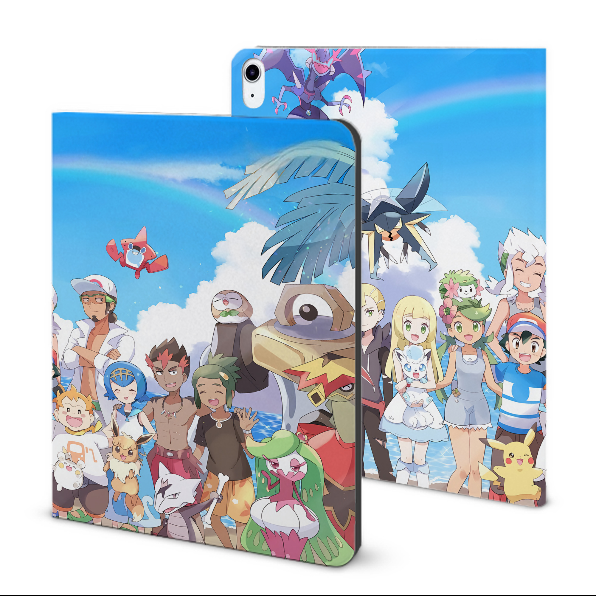 （画像用） ポケットモンスター Pokémon IPad ケース ブック型 PUレザー TPU 耐衝撃 軽量 薄型 ペン収納なし 全面保護 IPad 各モデル対応
